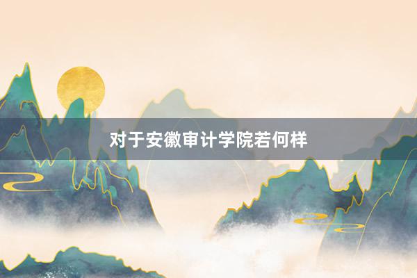 对于安徽审计学院若何样